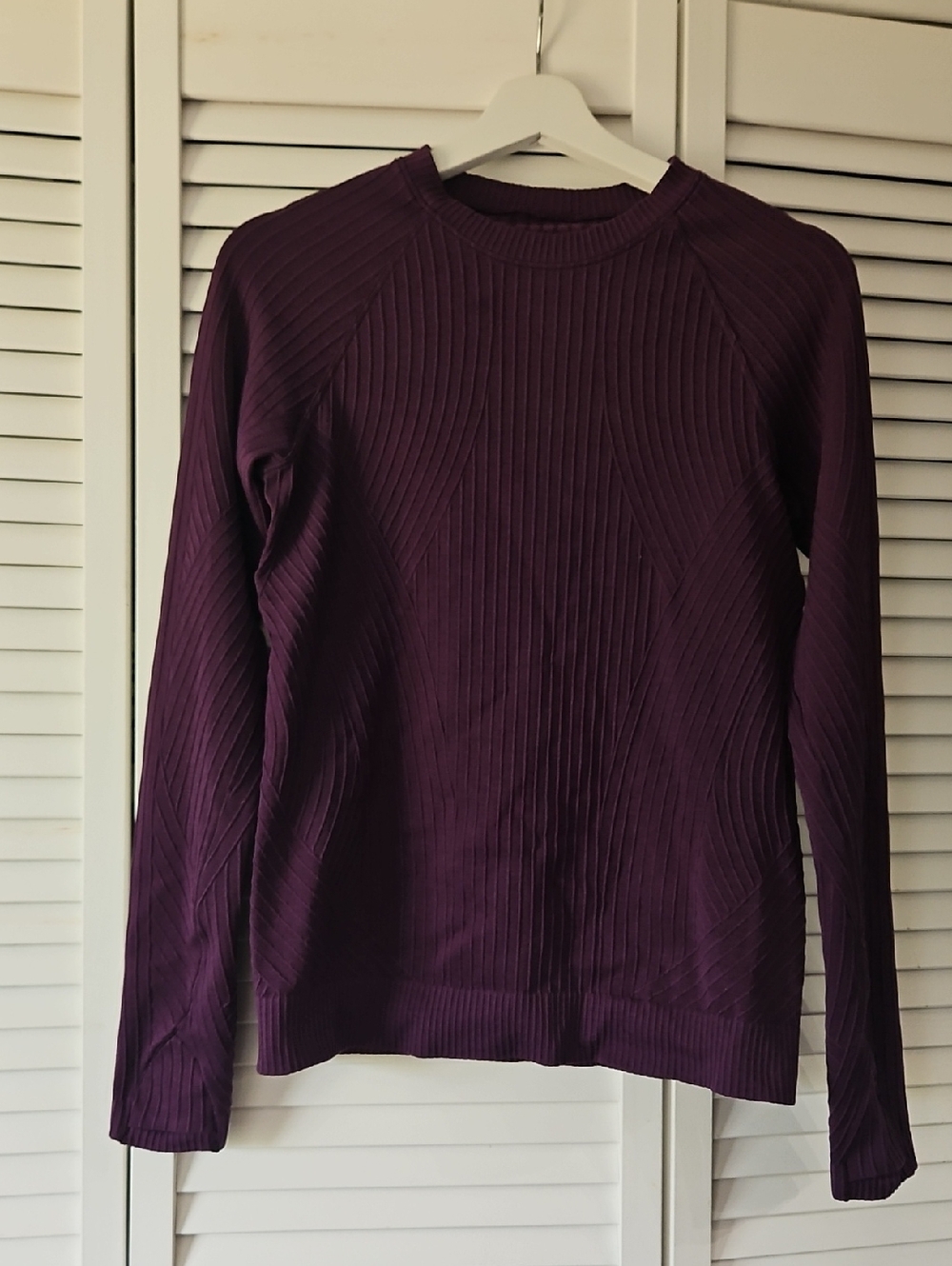 Lululemon Ribbed Long Sleeve in Deep Plum